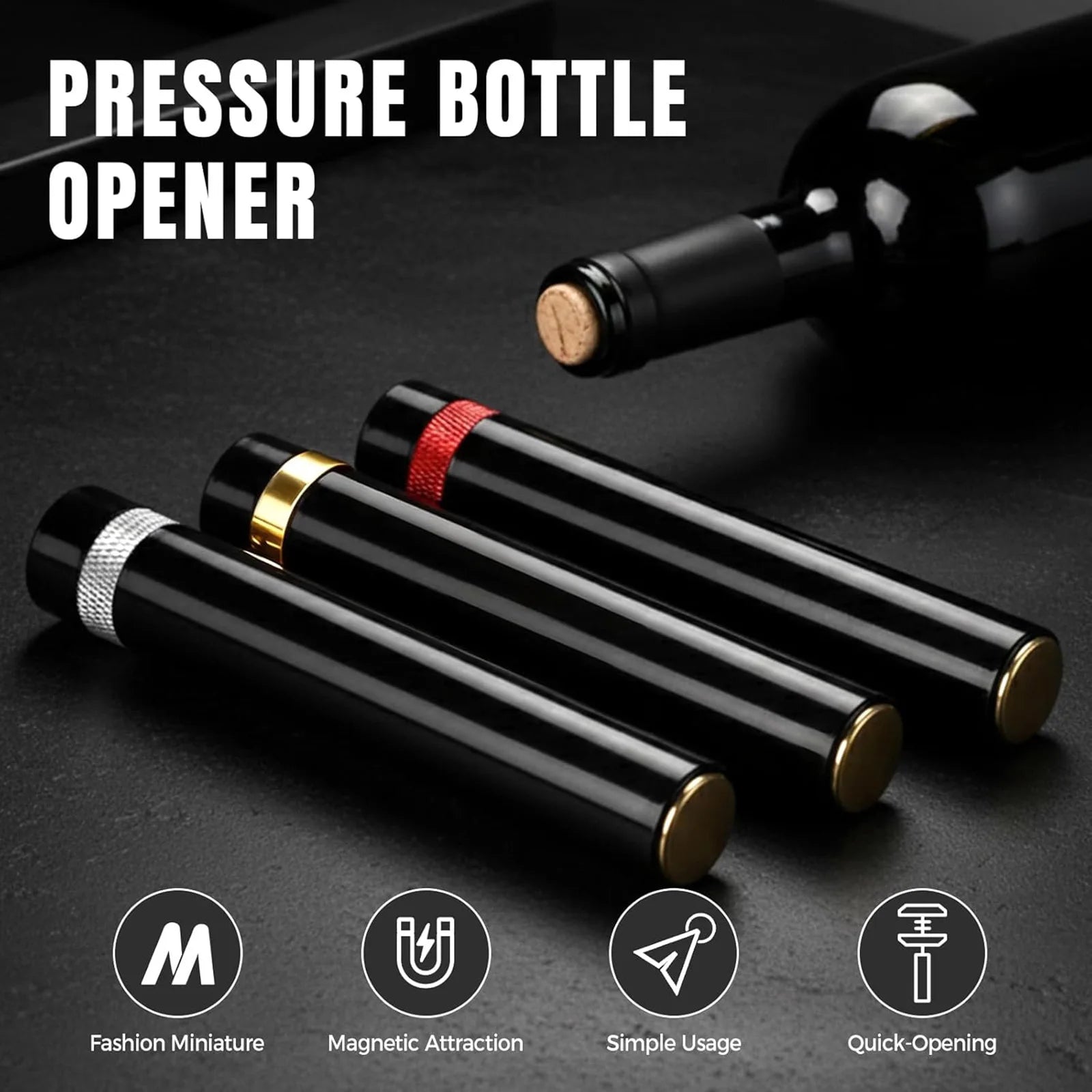 Air Pressure Pump Wine Opener Fashion Mini Quick Opening Wine Bottle Opener Stylish Convenient Bar Kitchen Tool Accessory Opener