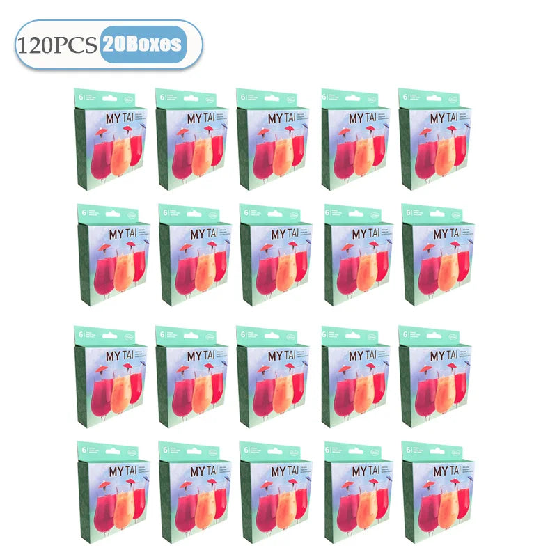 6-120PCS Wine Glass Markers Drink Fruit Cake Sticks Mini Umbrella Cocktail Parasols Wedding Decora Birthday Party Supplies