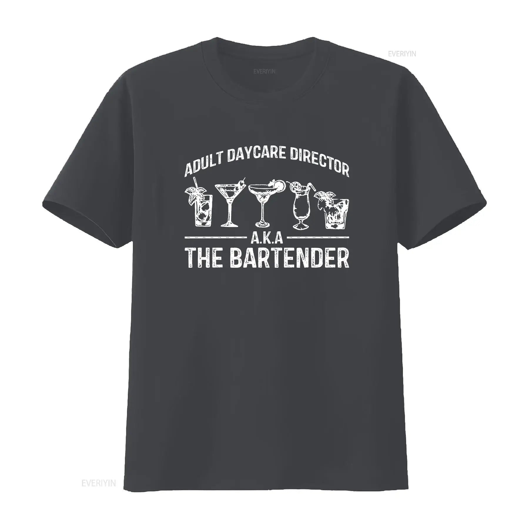 Funny Bartending T Shirt Bartender Barista Barmen Adult Daycare Director A K The Drinking vintage Washed Slightly Comfortable