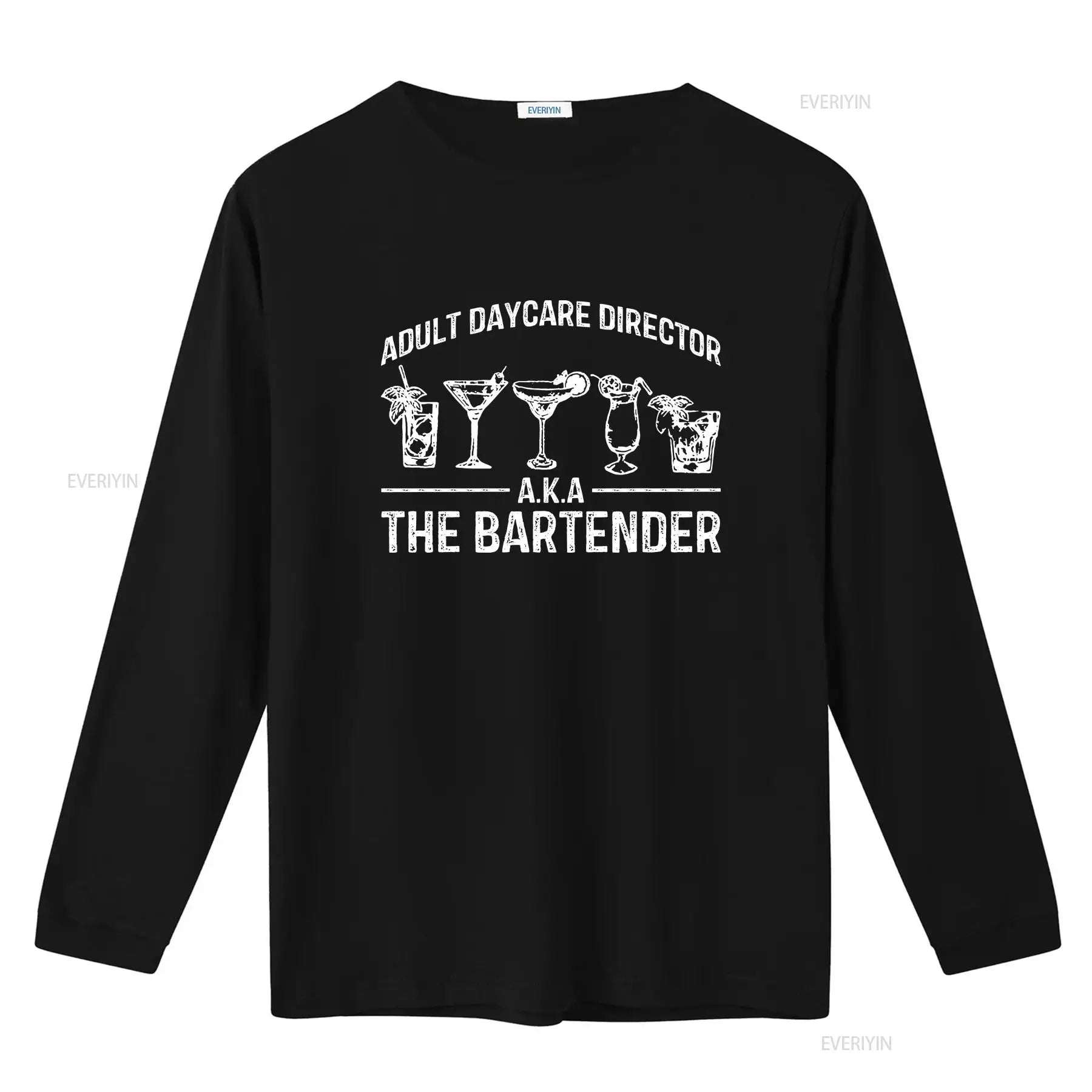 Funny Bartending T Shirt Bartender Barista Barmen Adult Daycare Director A K The Drinking vintage Washed Slightly Comfortable