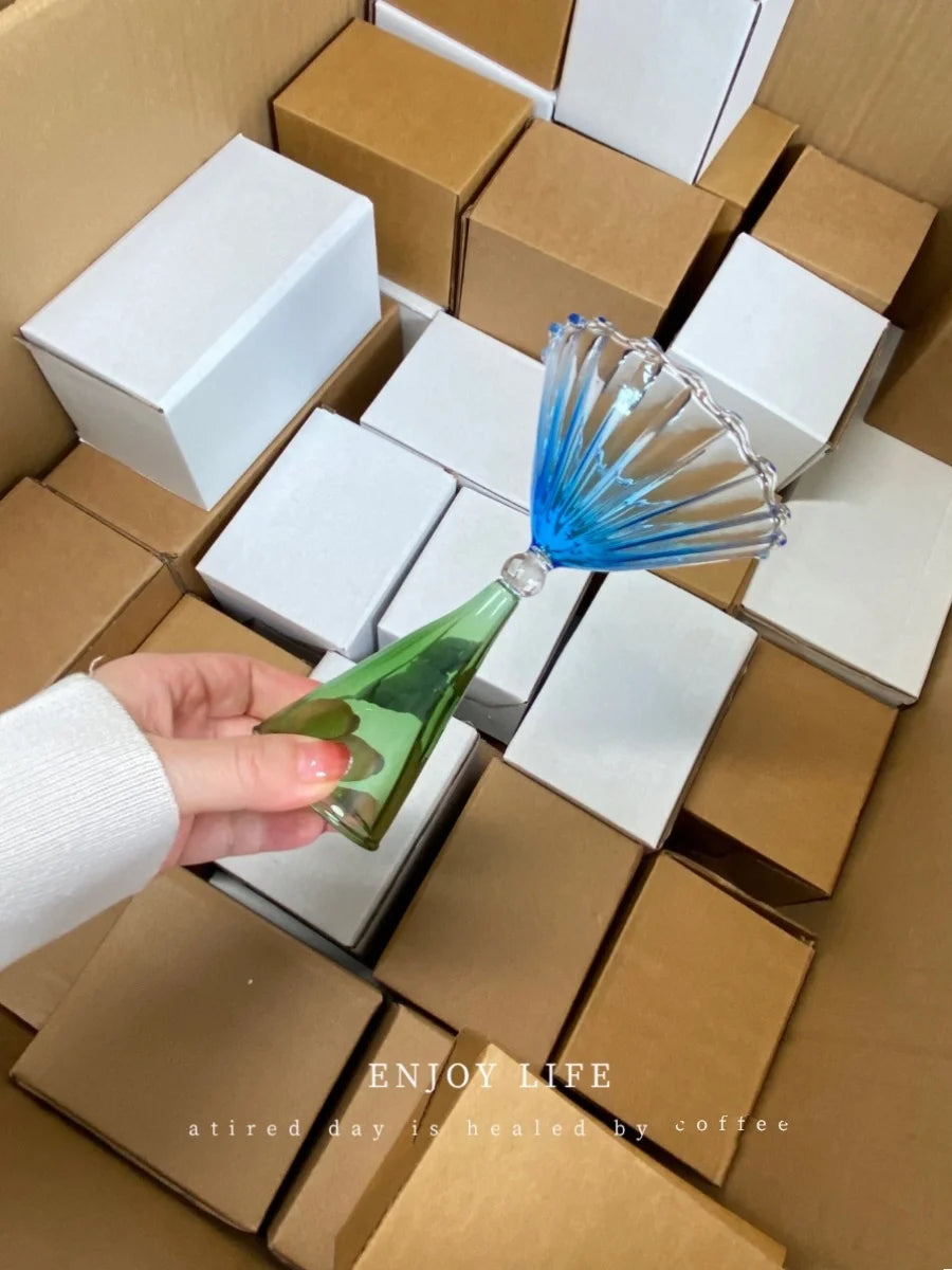 Colored Glasses Cocktail Glasses Champagne Red Wine Goblets at the Bar Martini Glasses Margaret Glasses And Mixology Vessels