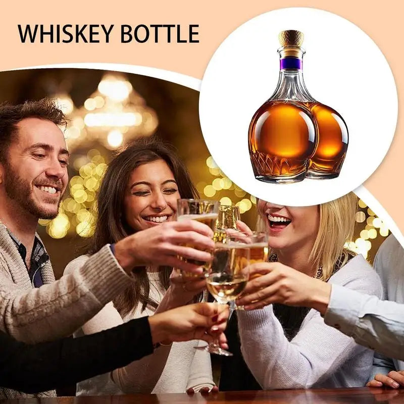 Whiskey Glass Decanter Novelty Statue Whiskey Decanter Wine Bottle Liquor Bottle Home Decorations Wine Container for Alcohol