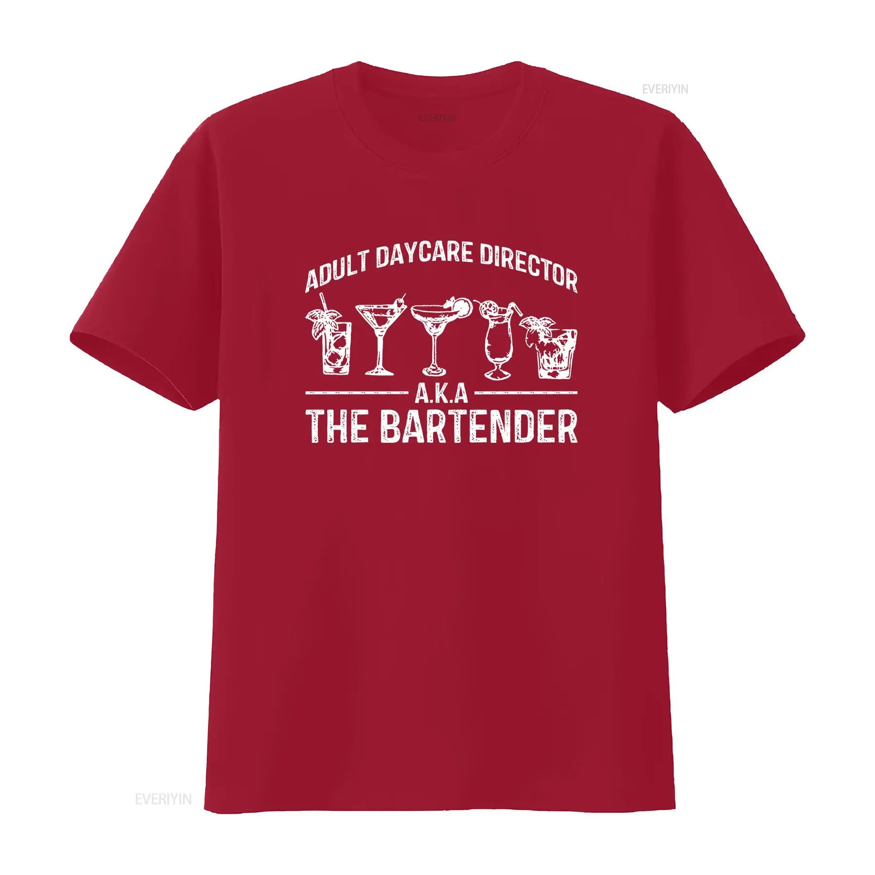 Funny Bartending T Shirt Bartender Barista Barmen Adult Daycare Director A K The Drinking vintage Washed Slightly Comfortable