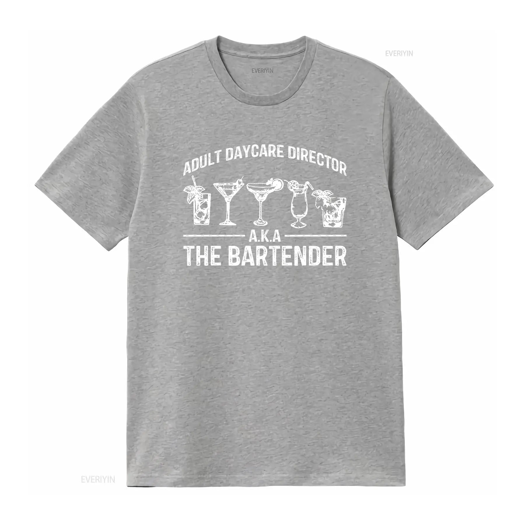 Funny Bartending T Shirt Bartender Barista Barmen Adult Daycare Director A K The Drinking vintage Washed Slightly Comfortable