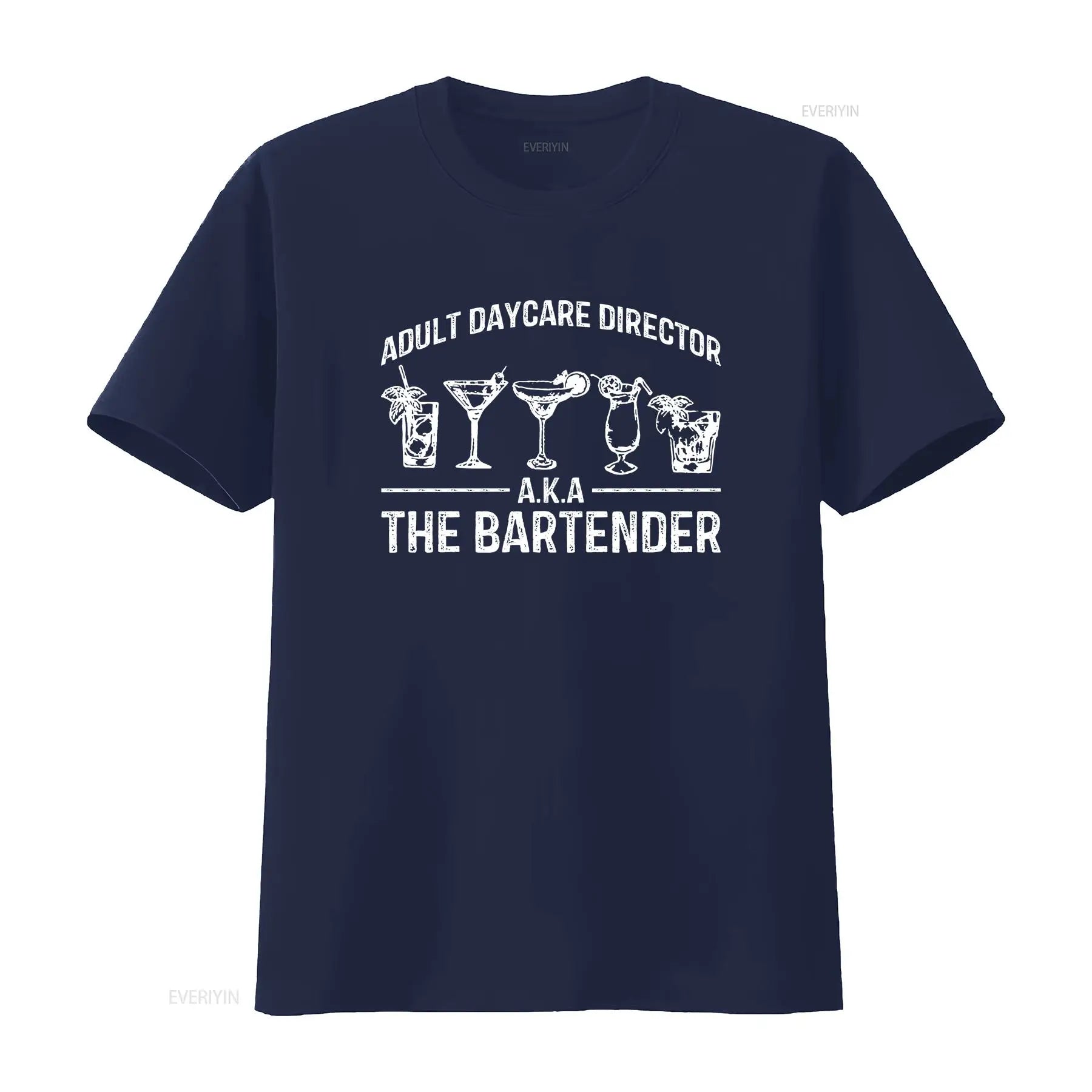 Funny Bartending T Shirt Bartender Barista Barmen Adult Daycare Director A K The Drinking vintage Washed Slightly Comfortable