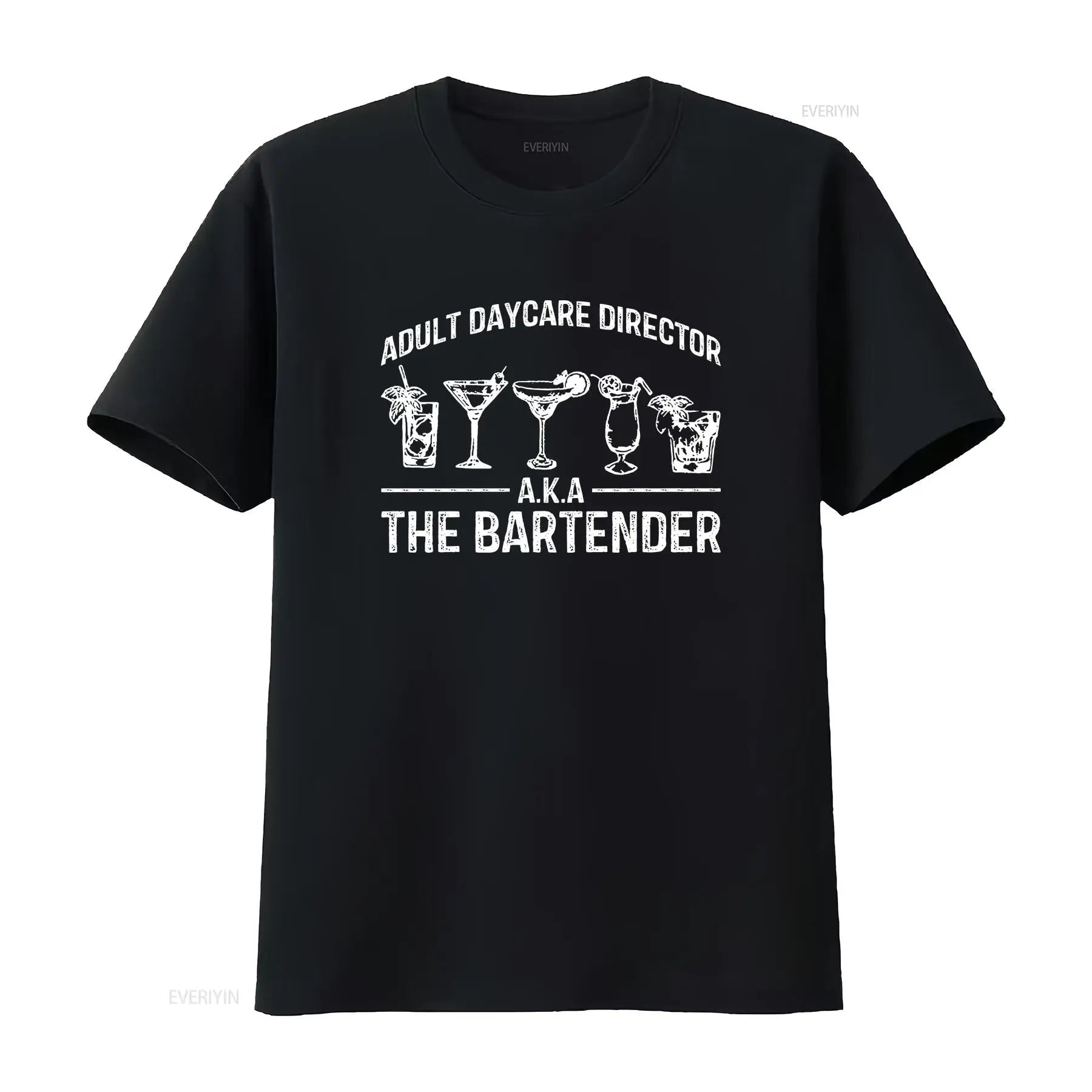 Funny Bartending T Shirt Bartender Barista Barmen Adult Daycare Director A K The Drinking vintage Washed Slightly Comfortable
