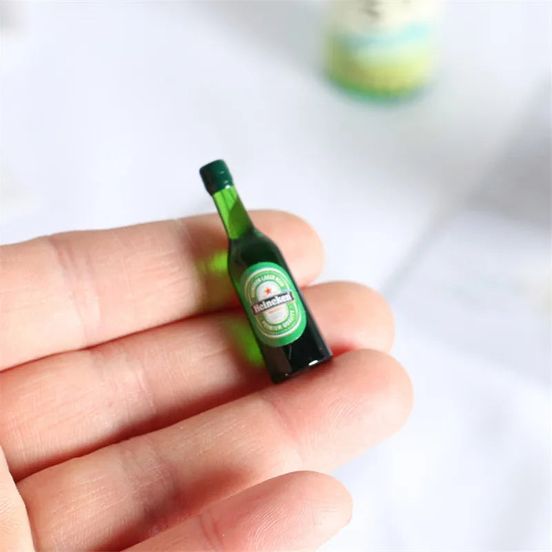 5pcs Dollhouse Mini Beer Bottle Miniature Items Drink Korea Sake BJD Dolls House Accessories Bar Decorations Photography Props