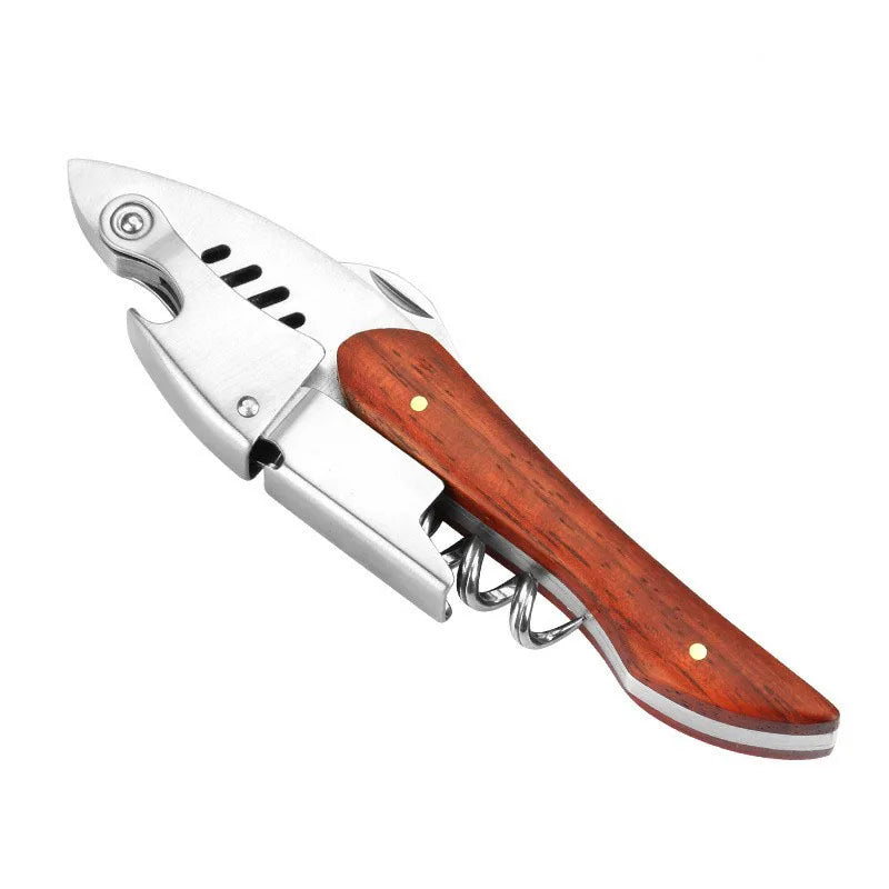 Red Pear Wood Handle Wine Opener  Beer Bottle  Opener Corkscrew Bar Accessories Manufacturer Drop Ship for Bartender